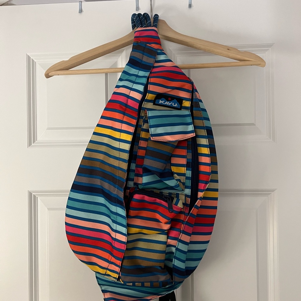 Kavu bag with rainbow pattern. Never used without tags.